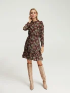 Maroon floral dress