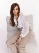 Airy white shirt with neck ties