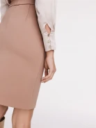 Elegancka beżowa bluzka z wiskozy