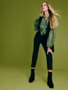 Original green shirt with applique