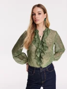 Original green shirt with applique