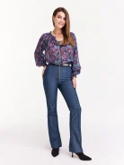Denim elegant pants with edge