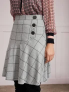 CHECKERED FLARED SKIRT