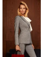 DOUBLE-BREASTED CHECKED JACKET