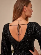 BLACK SEQUIN DRESS