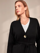 BLACK BUTTON SWEATER