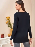 SWEATER WITH SLIT AND BUTTONS