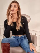 MINIMALISTYCZNY SWETER W PRĄŻEK