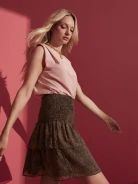 PINK BLOUSE WITH SHOULDER PADS