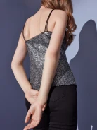 SEQUIN BLOUSE WITH LACE