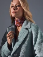 Blue alpaca coat
