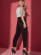 BLACK HIGH-WAISTED PANTS