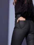 BLACK WAXED PANTS