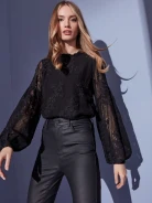 BLACK WAXED PANTS