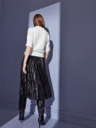 BLACK PLEATED SKIRT