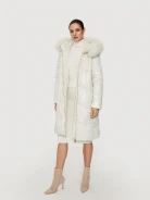White hooded coat