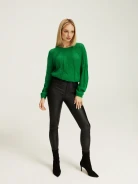 Black waxed pants