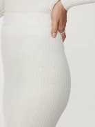White striped knit skirt