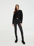 Black plaited sweater
