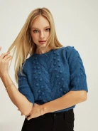 Navy blue wool sweater