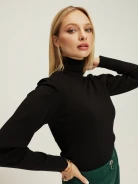 Black sweater with buff sleeves