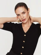 Black short sleeve sweater