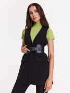 Black knitted vest