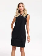 Black knee-length dress