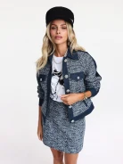 Jacket in tweed fabric