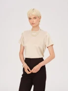 Elegant silk blouse in cream color