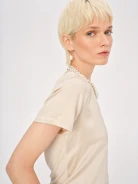 Elegant silk blouse in cream color