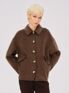 Double-sided oversized chocolate jacket