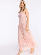 Powder pink lace dress