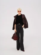 Czarne spodnie jeansowe typu wide leg