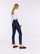 Navy blue slim-fit jeans