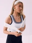 Creamy knitted top