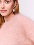 Powder pink delicate mohair sweater