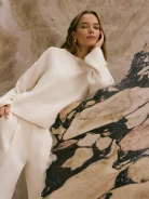 Oversized cream wool sweater