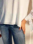 BLOUSE WITH BINDING AT SLEEVES