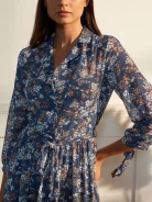 AIRY DRESS WITH FLORAL PATTERN