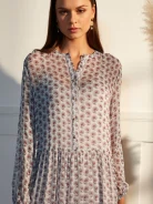 MIDI DRESS WITH SHORTER LINING