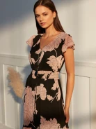 MIDI DRESS WITH FLORAL PATTERN