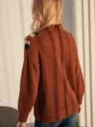 OVERSIZED SWEATER WITH HALF TURTLENECK