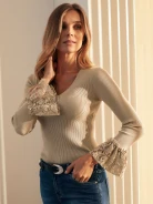 SWEATER WITH FLARED SLEEVES