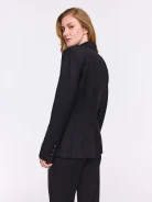 Black classic jacket with a fitted cut