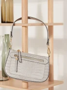 CROCODILE-TEXTURED HANDBAG