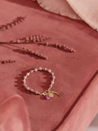 PINK BRACELET WITH NATURAL STONES