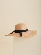 STRAW HAT WITH BLACK SASH