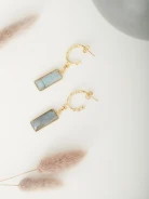 EARRINGS WITH INSET STONES