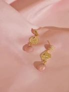 EARRINGS WITH PINK STONES